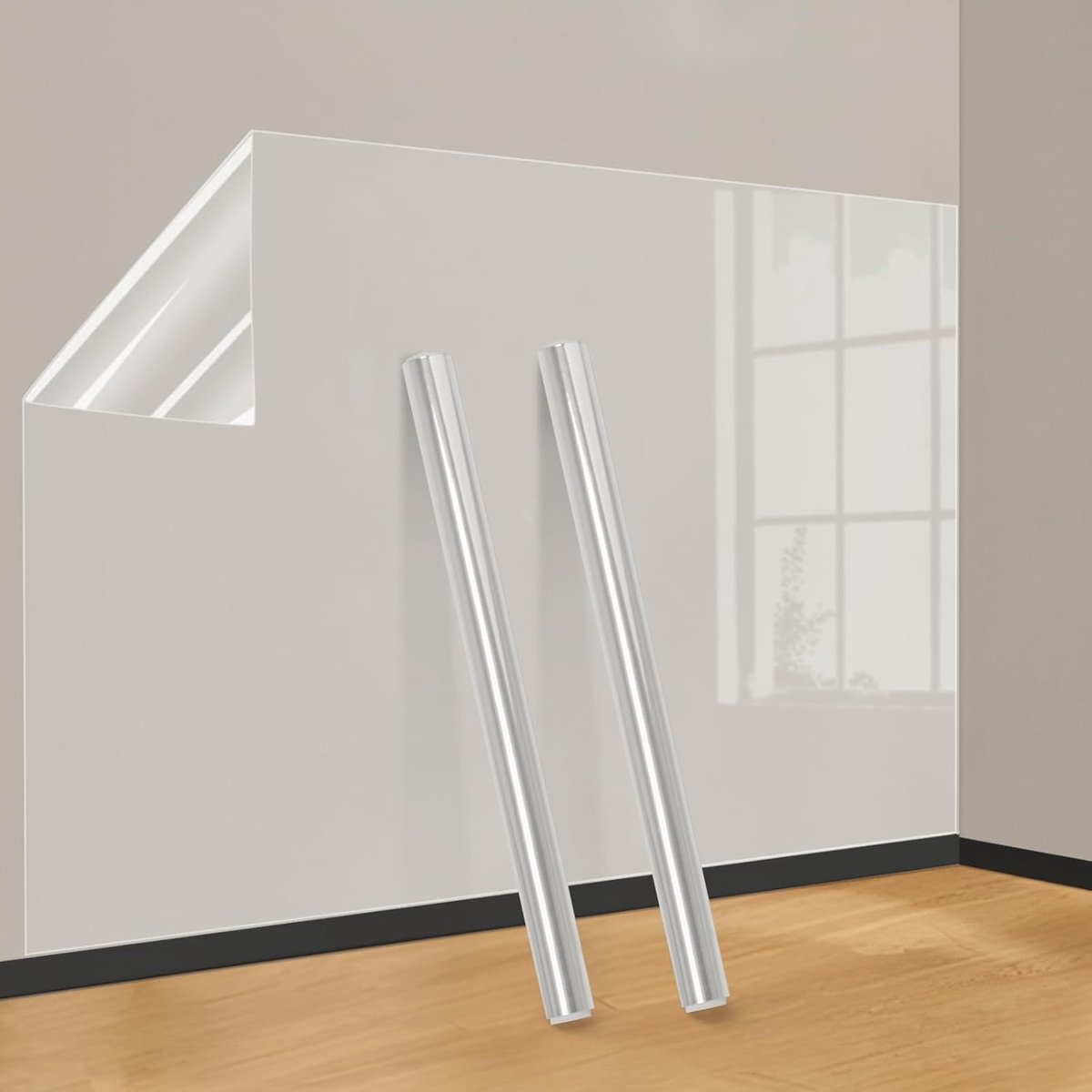 muurbeschermfolie, transparante beschermfolie voor muur, zelfklevend, contactpapier, verwijderbare, statische hechtfolie, voor keuken, achterwand (40 x 299 cm)