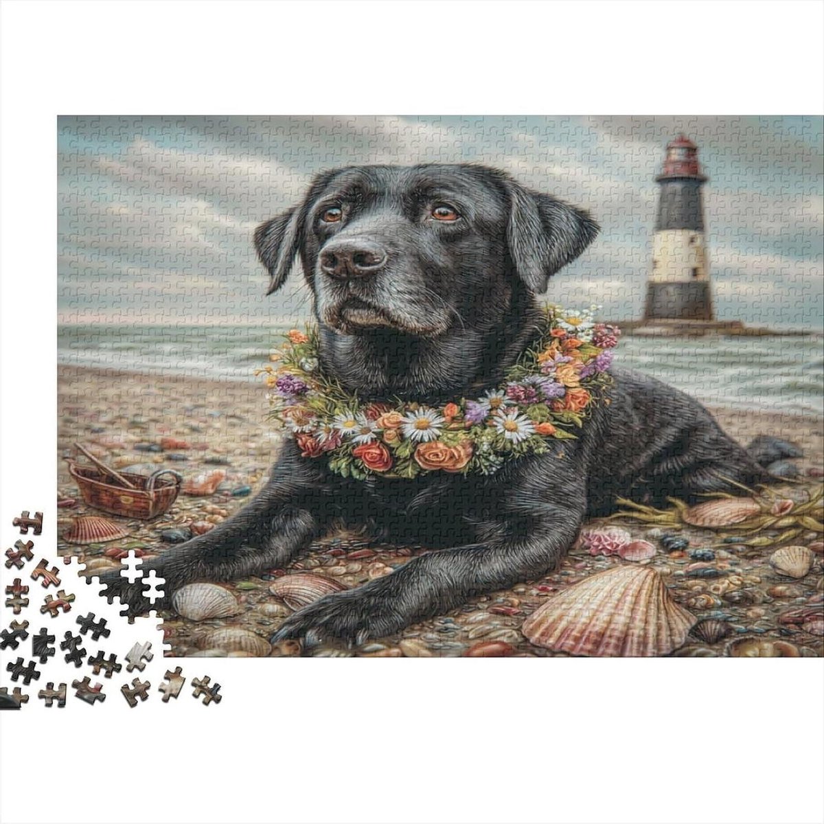 Vuurtoren Puzzel - Legpuzzel Volwassenen - Ontspanning Thuis - Gerecycled Papier - 52 x 38 cm - Style-4