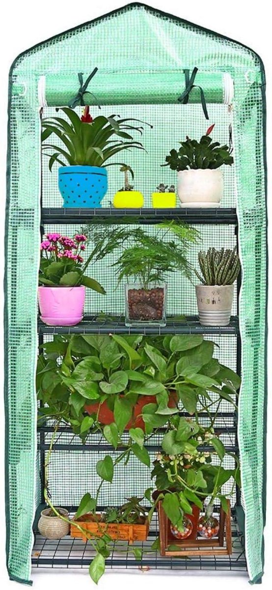 Plantenkweekkas - Kweekkas Tuin - Planten Kweken - Waterdicht Anti-UV - 155cm Hoog - Groen