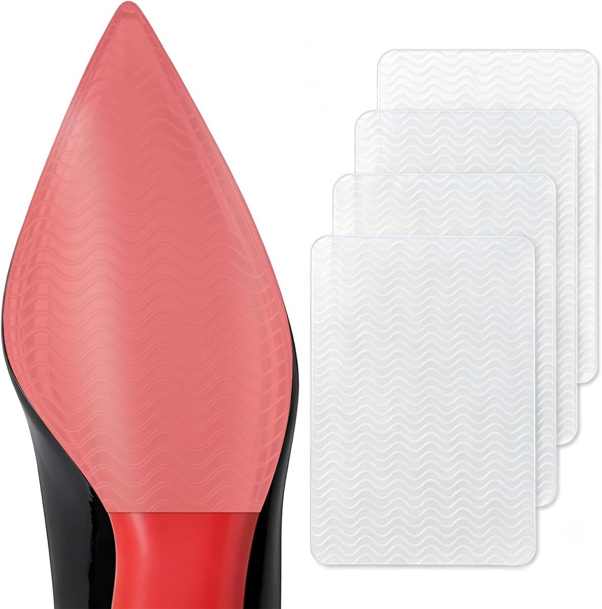 Anti-slip zoolbeschermers - transparant rubber - optimale grip - veilig voor hakken en laarzen - SnelShoppen