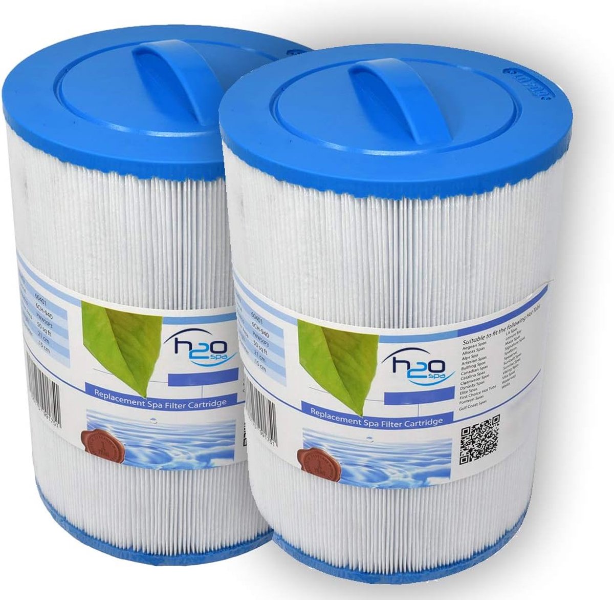 Spa filters pack van 2 - 148 mm diameter - SAE draad 38 mm - voor optimale waterkwaliteit - SnelShoppen