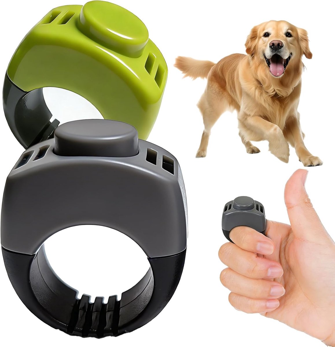 2 Stuks clicker voor honden, vingerclicker voor clickertraining, Clickers voor honden, Hondenclicker voor training, Clicker Trainingstool voor huisdieren, hondenklikker (19 mm/21 mm)