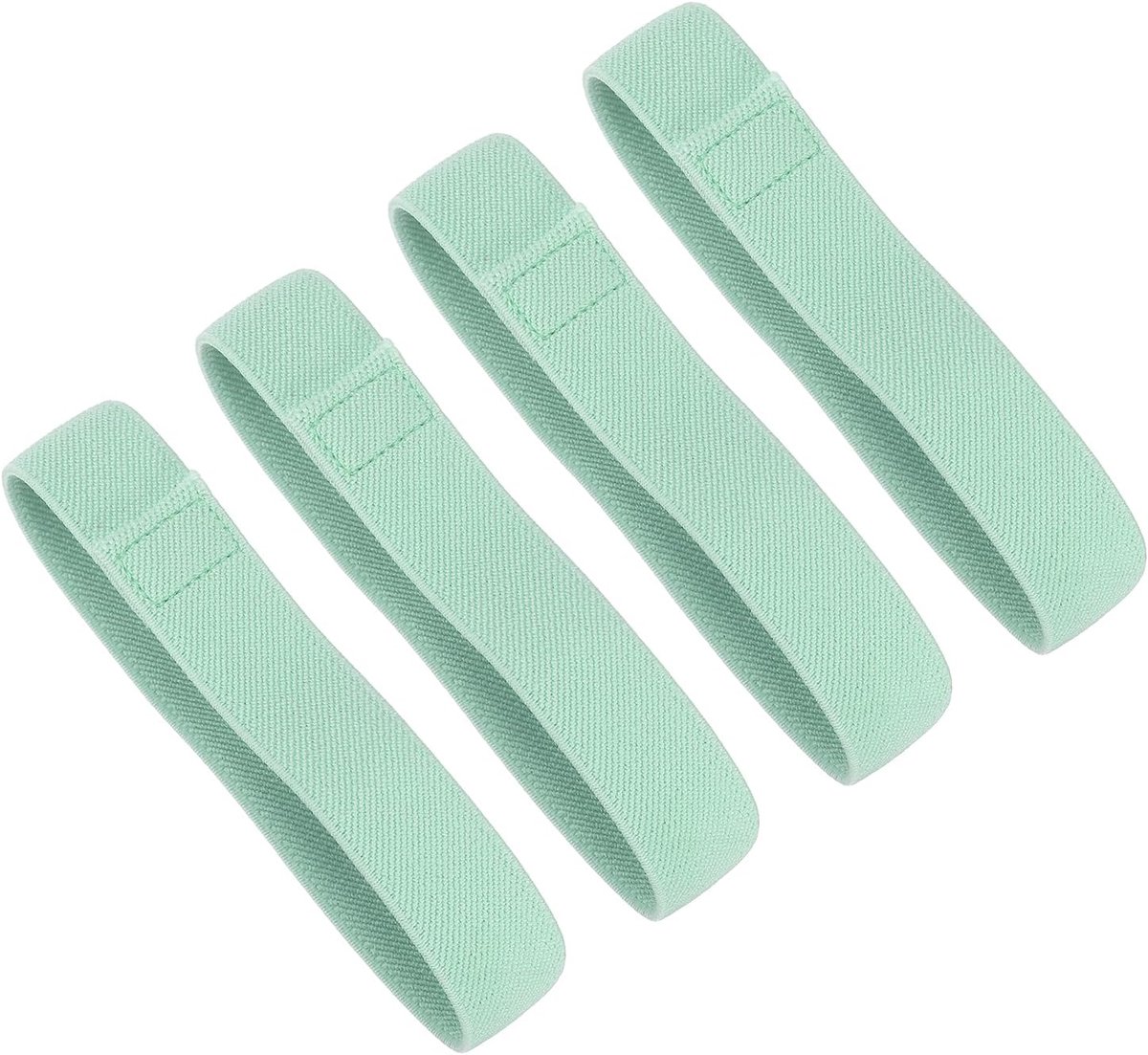 4 stuks Bento Box riem lunchboxen riem Elastische bevestigingsriem lunchbox-rubberen banden voor thuis, kantoor, camping, picknick, Scandinavisch groen