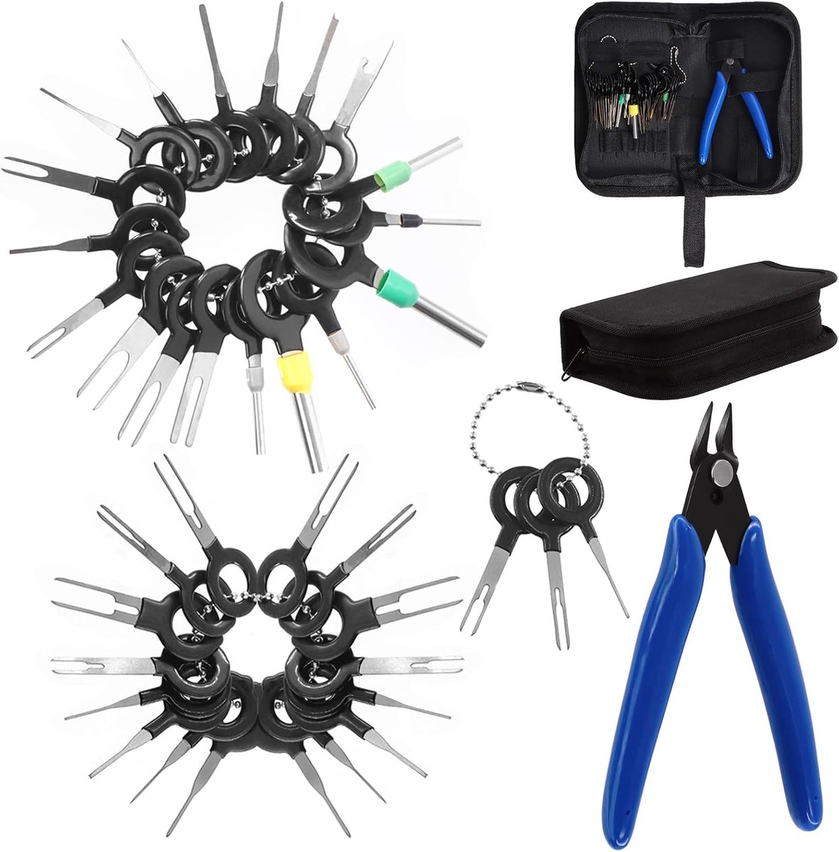 43 stuks Terminal verwijdering gereedschap assortiment kit, Draadverbinder Terminal Pin Extractors Pin Terminal Extractor Kit voor De meeste auto connector terminal naald verwijdering
