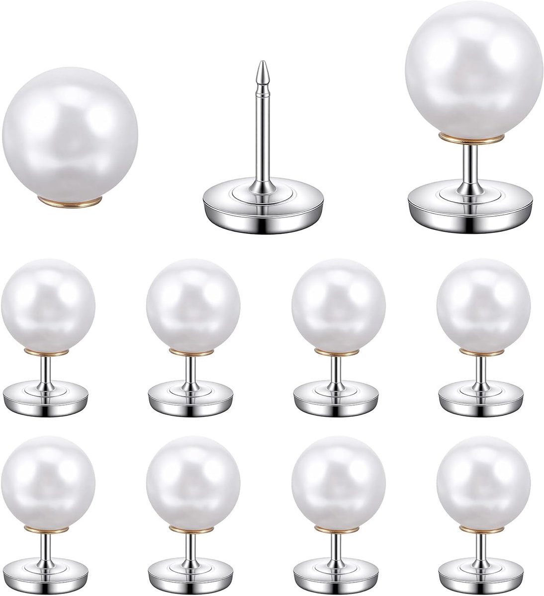 Knopen zonder naaien, voor dames, parels, knopen, broche, zonder naaien, broches, afneembare parelknopen, herbruikbaar, bruidsjurk, uitsnijding, voor jeans, hemd, mantel, jurk