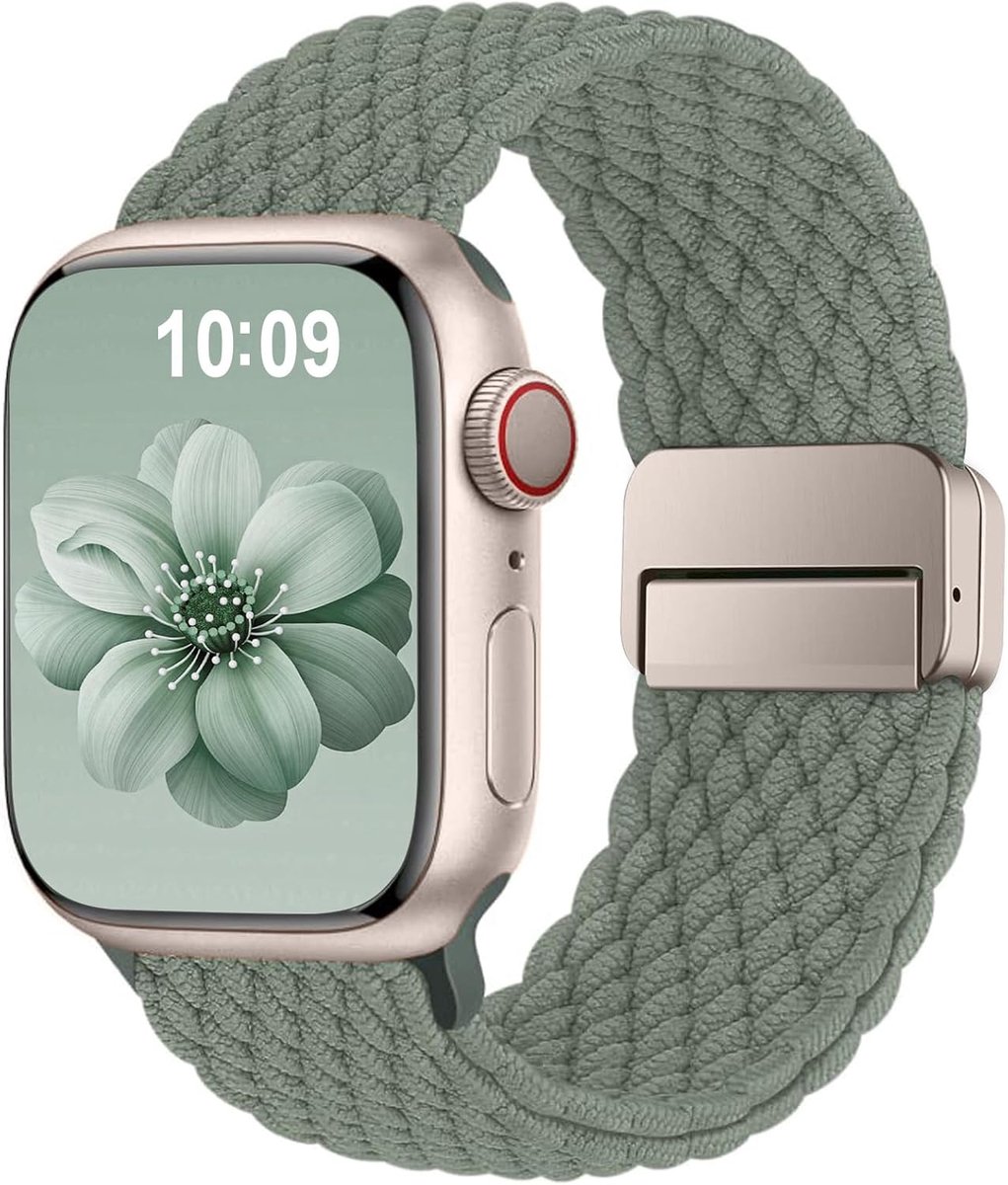 Higgs horlogeband 44 mm - nylon sportband - elastisch en verstelbaar - perfect voor iWatch series - SnelShoppen