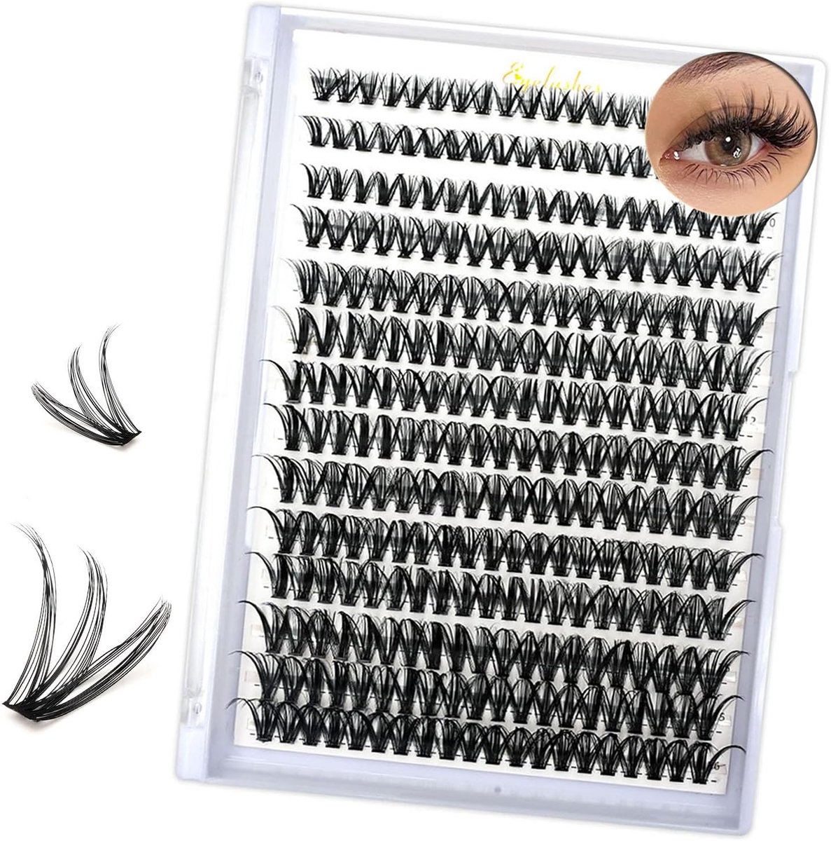 Wimperextensions Set 280pcs - Wispy Lashes D Curl - Voor Beginners - Comfortabel en zacht - ShopVlot