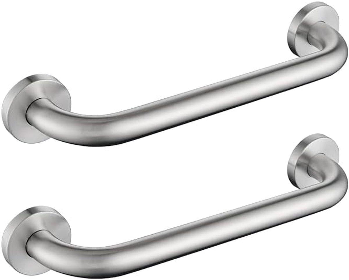 Veiligheidsgrepen 30 cm - geborsteld roestvrij staal - set van 2 - ideaal voor in de douche - ShopVlot