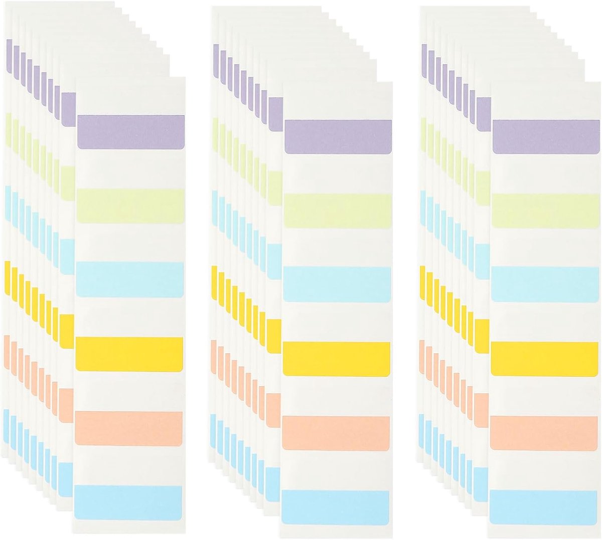 Clear Index Sticky Tabs, 180 Stks Grote Transparante Sticky Notes Bladwijzers Planner Stickers Pagina Tabs voor Kantoor Notebooks Bestandsmap Grootboek Boek, Klassieke 6 Kleuren