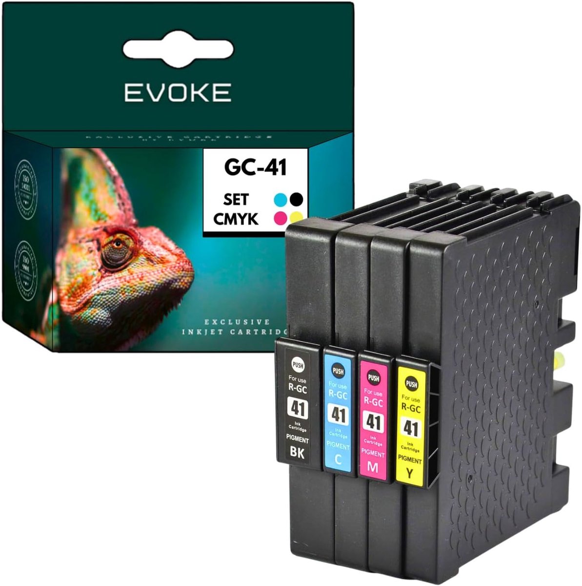 Inktset CMYK 136 ml - Compatibel met Ricoh S2100N 3100SNw 3110DN - Tot 6930 pagina's - Langdurige garantie - SnelShoppen