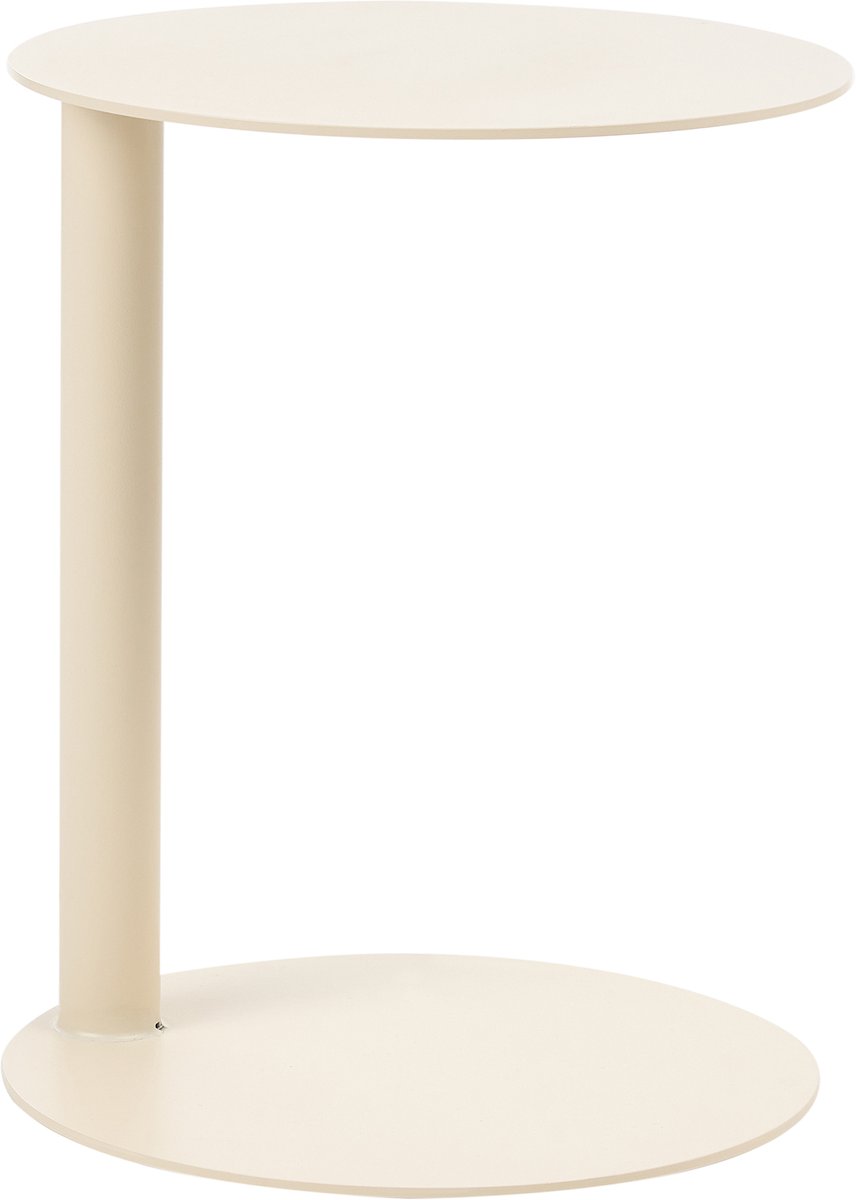VENTURINA - Tuinbijzettafel - Beige - Gepoedercoat staal