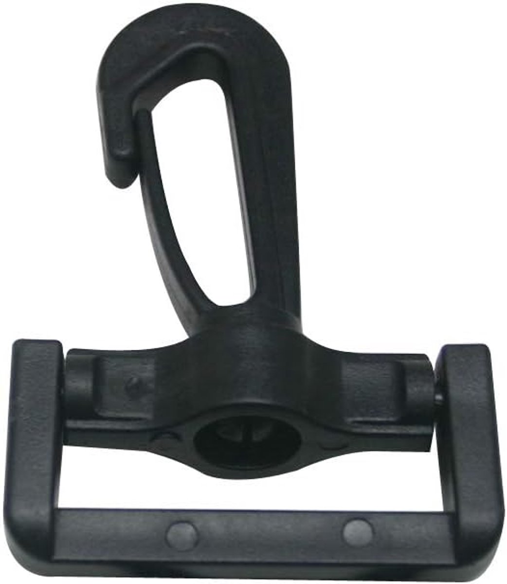Zwarte Plastic Swivel D Ring Wobble Snap Gesp Kreeft Sluiting Trigger Clips Haak