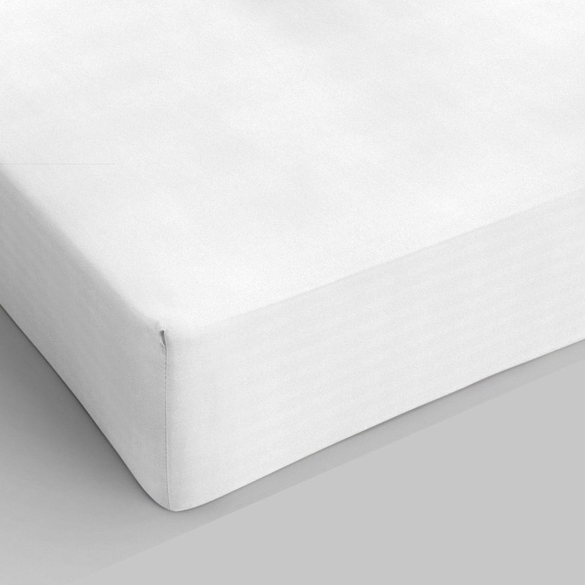 Color Bedlaken met hoeken, 25 cm, wit, voor eenpersoonsbed