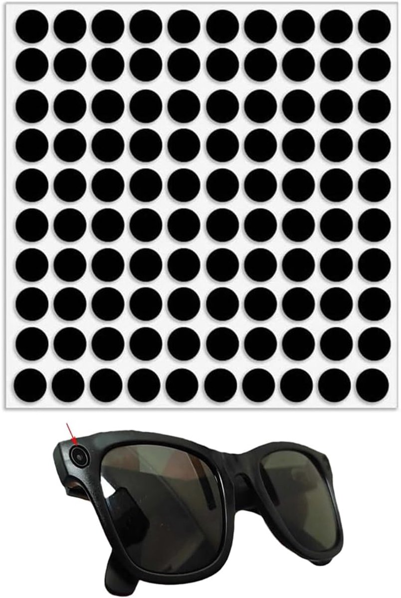 Brillenaccessoires, 100 led-zonnebeschermingsstickers per verpakking, zelfklevend, accessoires voor smart-brillen, compatibel met Ray-Ban Meta Wayfarer/Skyler/Headliner en Oakley Meta HSTN