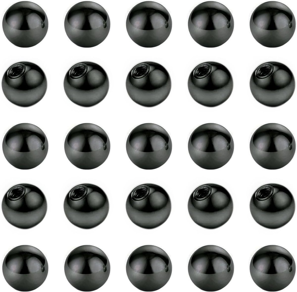 25 reserveballen voor piercings sieraden 16G 14G 3/4/5/6 mm chirurgisch stalen kogel voor lippiercing, tragus, helix, oor, , navel, tong