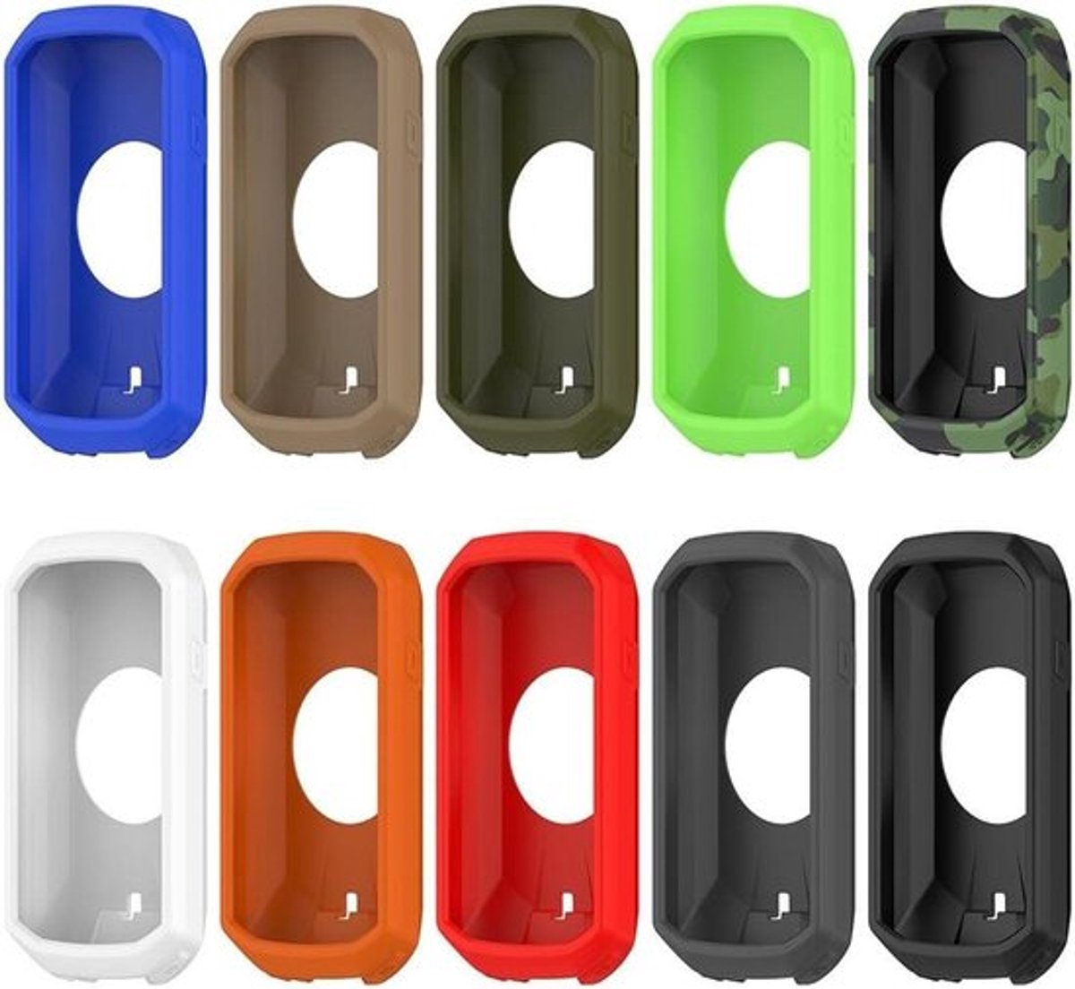 Beschermhoes voor Garmin Edge 1050 - Siliconen cover - Fietsnavigatie - Groen oplichtend
