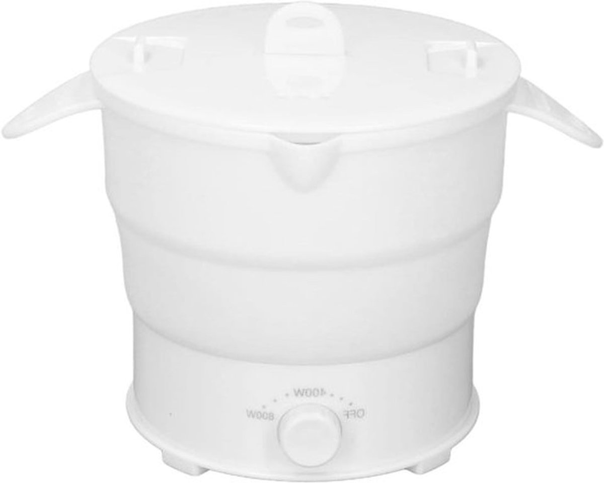 Draagbare Elektrische Hot Pot Kookpan met Eenvormige Verwarming - 1.2L, 2 Snelheden, Regelknop - Opvouwbaar en Multifunctioneel voor Kantoor en Studentenhuis