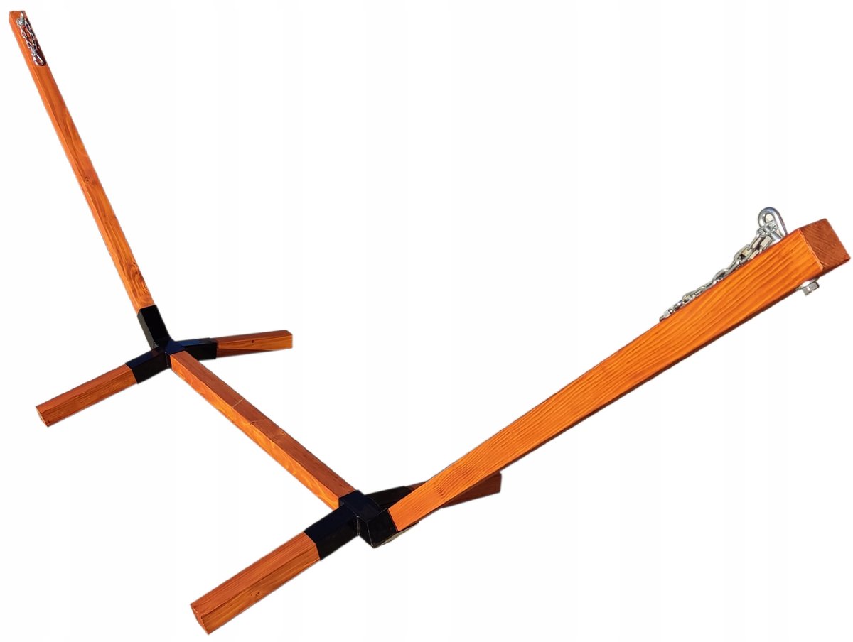 Houten en metalen hangmat standaard, verstelbaar, 250kg belastbaar