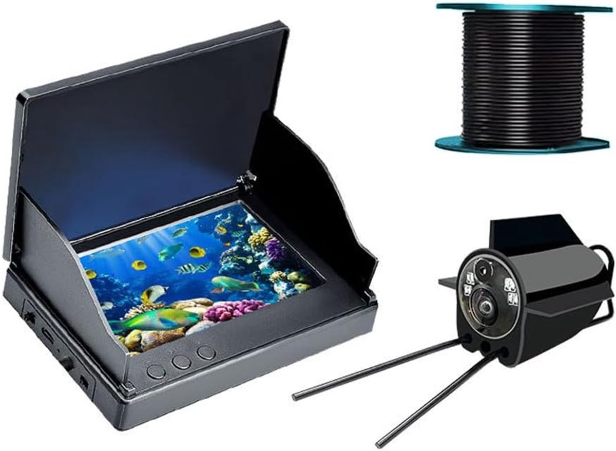 Onderwatercamera met Fishfinder - 5 inch IPS scherm - infrarood nachtzicht - SnelShoppen