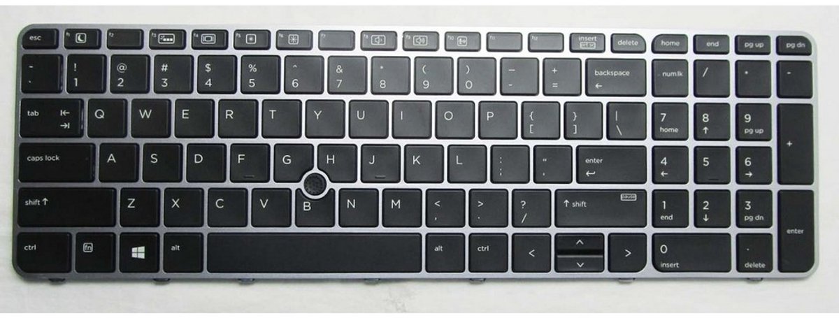 Notebook keyboard for HP EliteBook 850 G3 G4 ZBook 15u G3 with pointer silver frame backlit Assemble