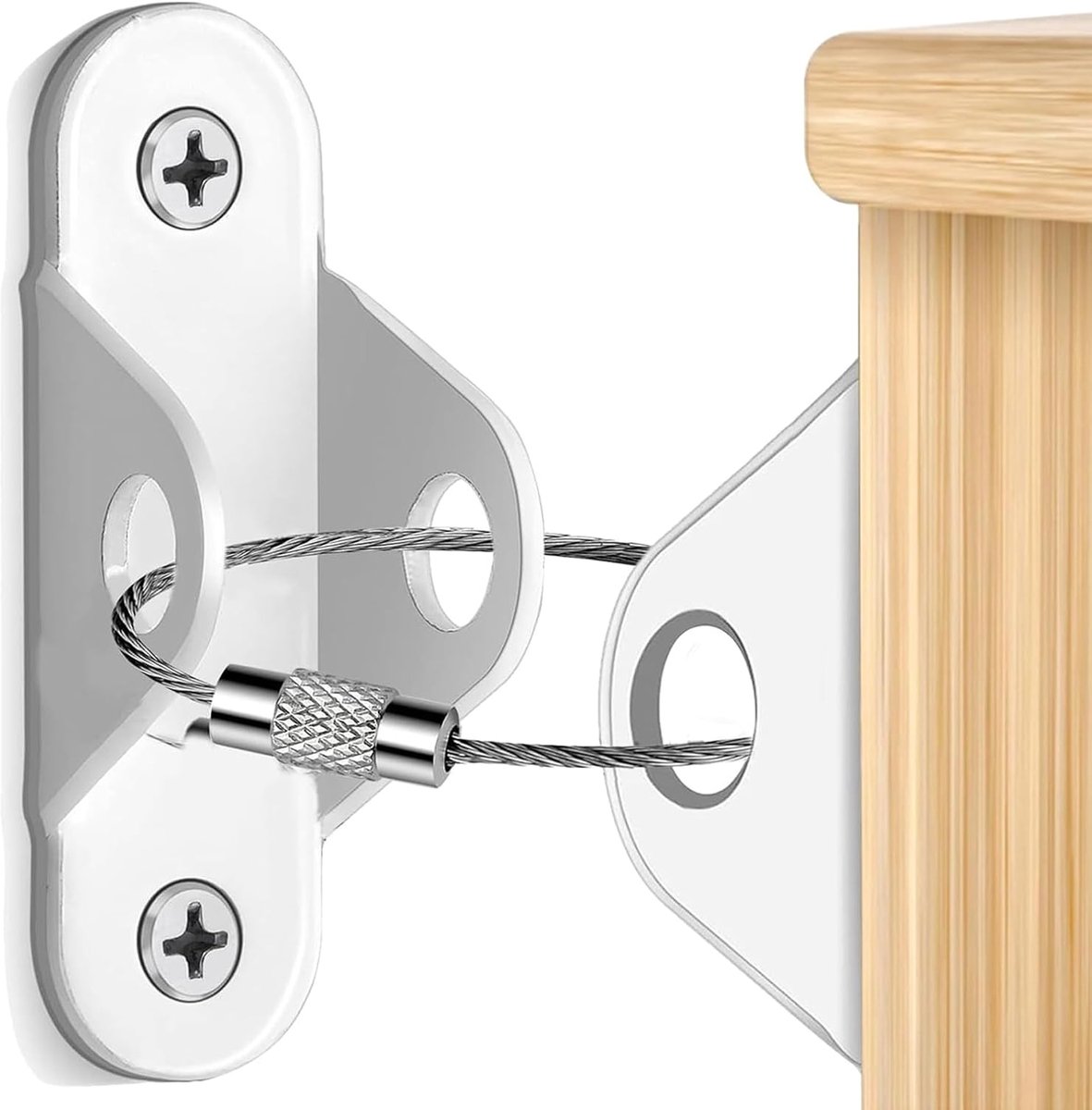 Meubelanker set 6 stuks - metalen kantelbeschermers - voor kast en laden - veilige thuisomgeving - SnelShoppen