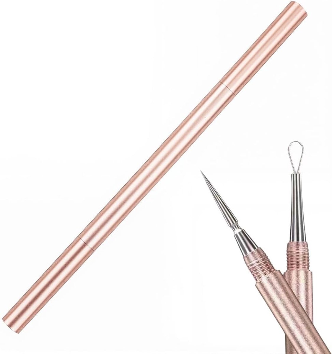 Pimple remover set - dubbelzijdig ontwerp - roestvrij staal - voor effectieve acneverwijdering - SnelShoppen