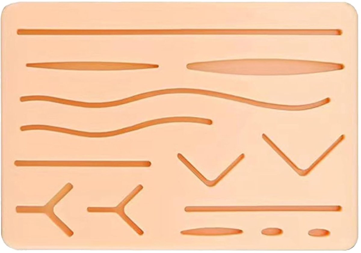 Hechtingspaden groot 3 lagen - 14 wonden - premium silicone - ideaal voor medische training - SnelShoppen