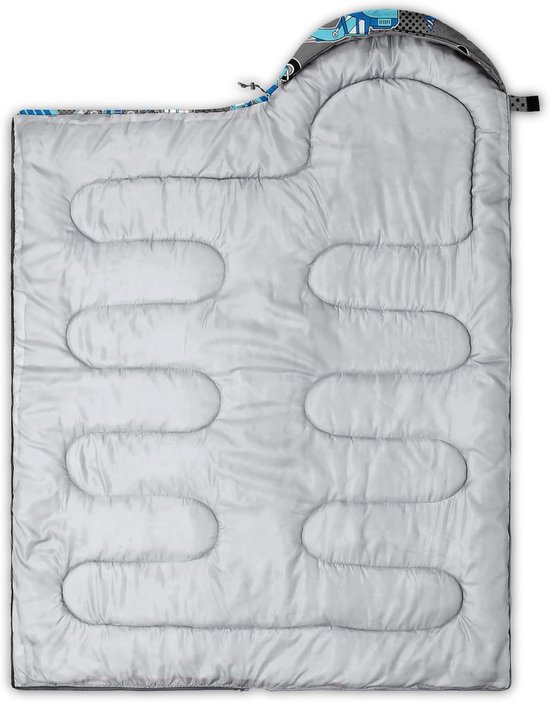 Kinder slaapzak - Reis slaapzak - Buiten kamperen - Waterdicht scheurvast - 228 cm lang - Auto print van Kinder — afbeelding 4
