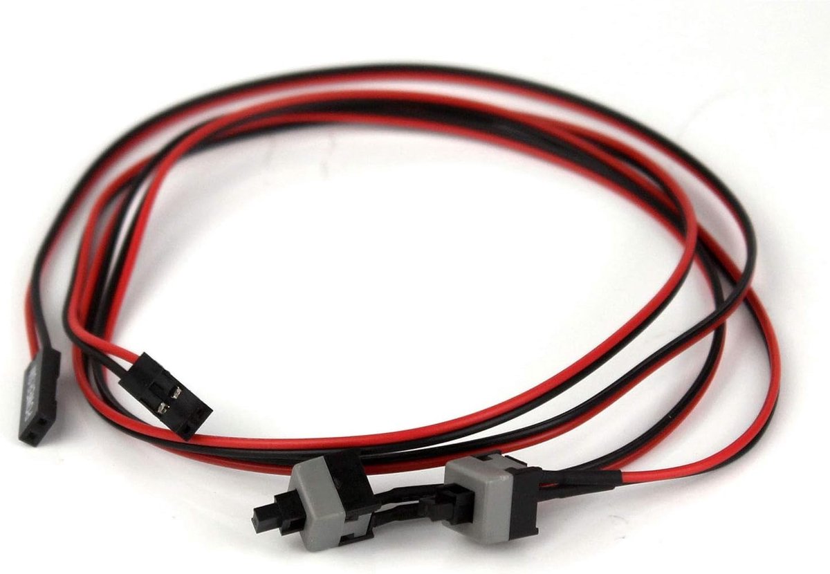 Resetknop PC 50 cm - Plastic - Aan/uit schakelaar - Eenvoudige installatie - ShopVlot