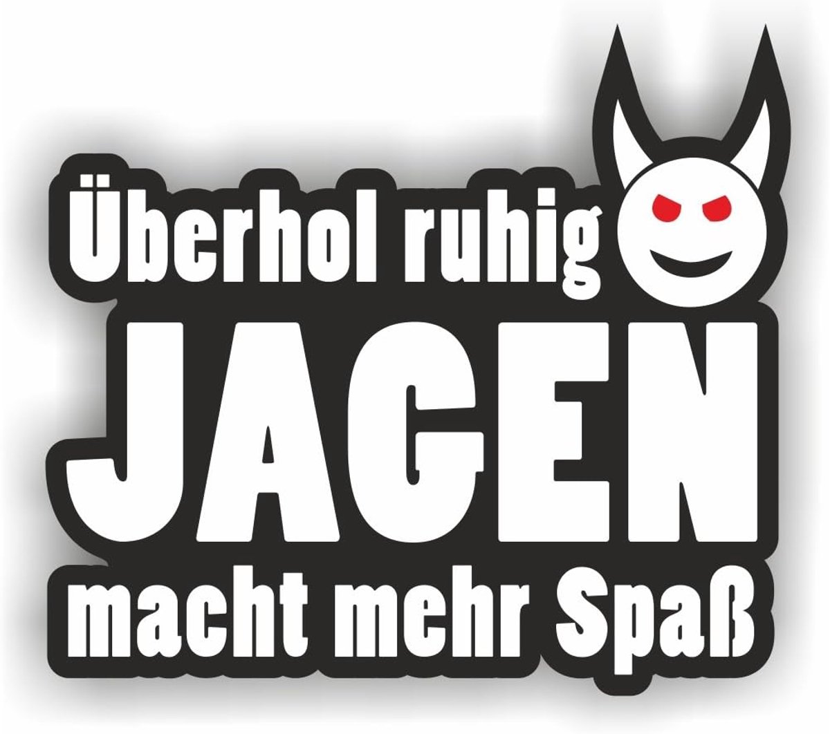 Autosticker set 2 x 8.5 x 7.5 cm - Hoge kwaliteit vinyl - Grappige tuning stickers - Duurzaam en weerbestendig - ShopVlot
