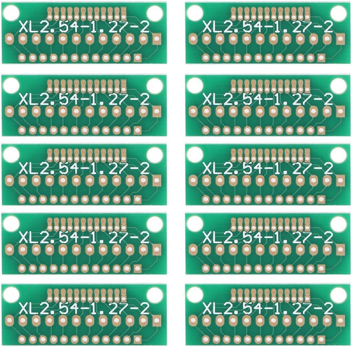 Adapterplaat 10 Stuks - 1.27 mm, 2.0 mm, 2.54 mm - 12-pins, 3 Rijen, 36 Gaten - Ideaal voor Draadloze Modules - ShopVlot