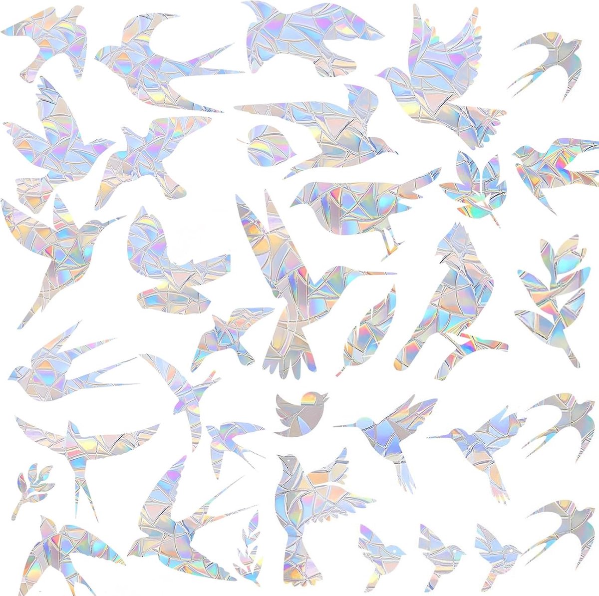 Raamstickers vogels - ronde prisma - anti-botsing - bescherm vogels tegen ramen - ShopVlot