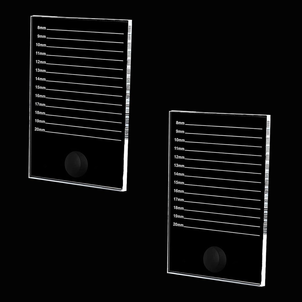 Eyelash box set van 2 - grote glazen trays 15 x 10 cm - transparante lijmhouder - ideaal voor wimperextensions - ShopVlot