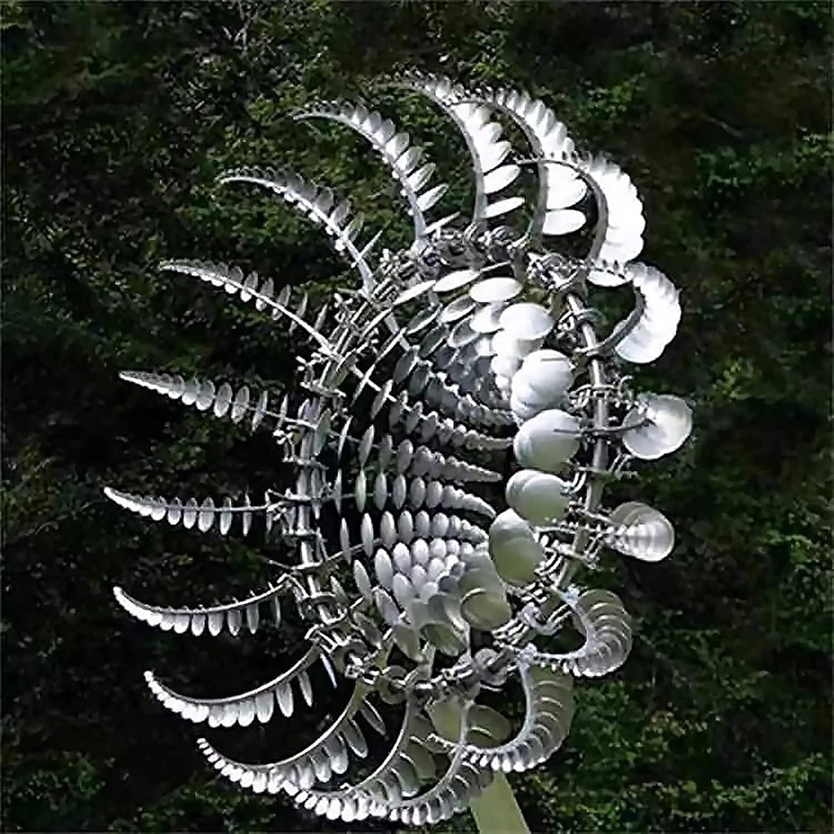 Windspinner 3D - RVS met unieke design - Kinetische tuinversiering - Betoverende beweging - ShopVlot