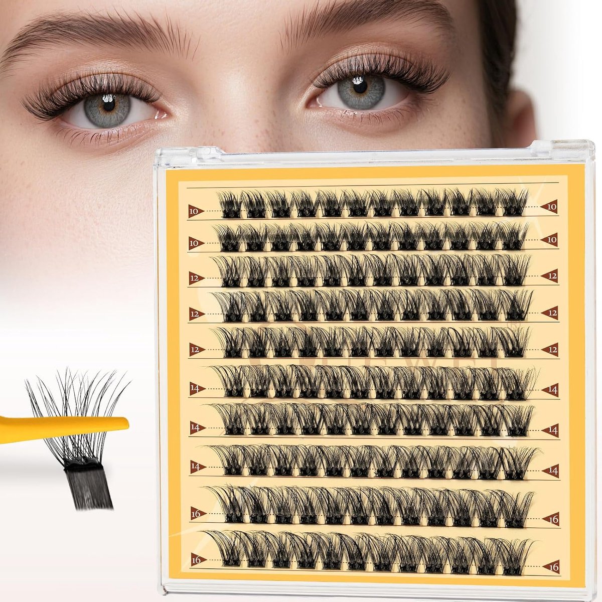 Zelfklevende Wimpers 120 Stuks - 10-16 mm Dikte - Herbruikbare Wimpers - Eenvoudige Toepassing voor Beginners - ShopVlot