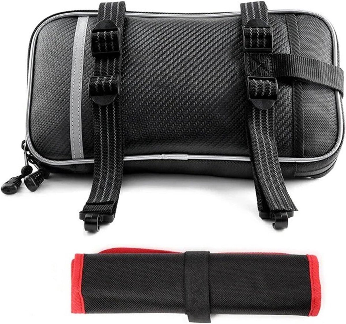 Motortas Voorspatbord - Dirt Bike Tas - Gereedschap Opbergen - Waterbestendig Materiaal - One Size - Zwart