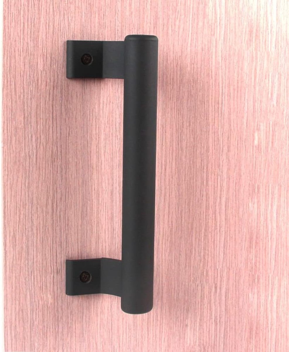 Handgreep van aluminiumlegering, balkonschuifdeur, schuifdeurgreep voor schuurdeuren, tuindeurgreep, zijdelingse montage met montageschroeven (grijs)