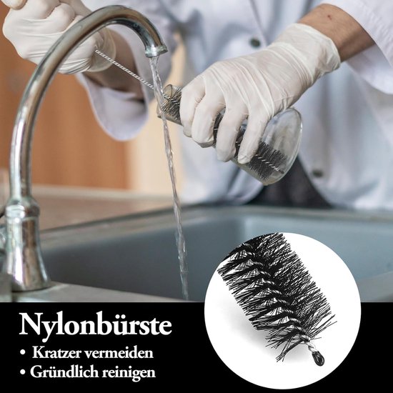 12 stuks, 21 cm, reageerbuisborstel, fles, reinigingsborstels, melkslangborstel, buisborstel, reiniger voor het reinigen van openingen — afbeelding 3