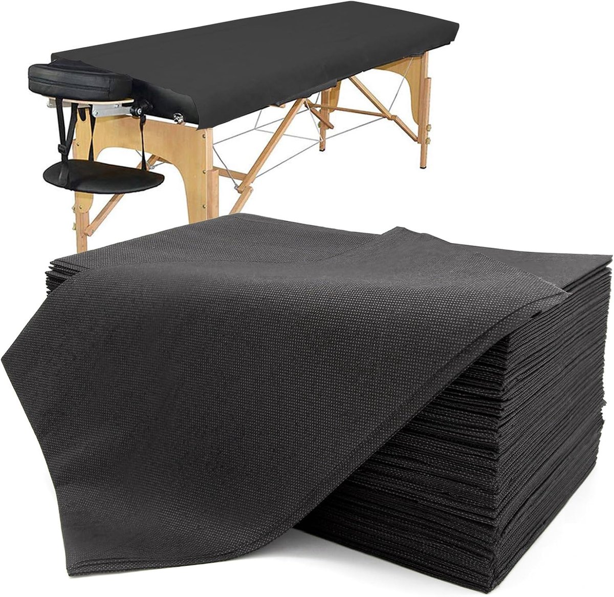 50 Stuks Wegwerp Hoeslakens, 80 x 180cm Wegwerp Bedlakens voor Massagestoel Niet-geweven Wegwerp Laken voor Schoonheidssalon SPA Tattoo Hotels