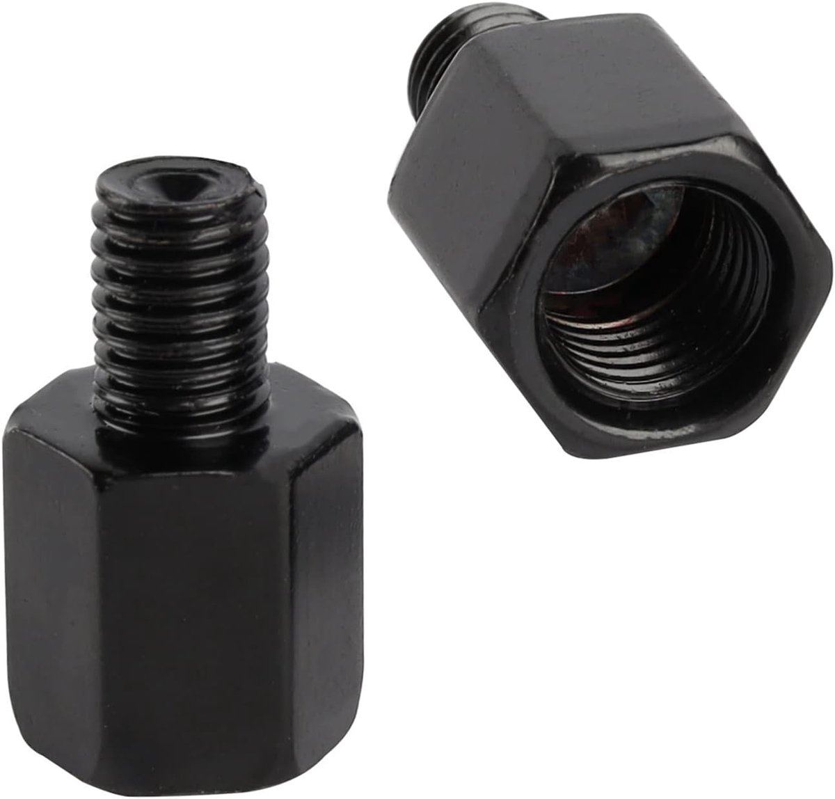 Mirror Mount Extender - Motorcycle Rear View Mirror Screws | Riser Extender Schroeven voor Motorcycle Rear View Mirror, M8 naar M10 Converter (Zwart, M10 naar M8)
