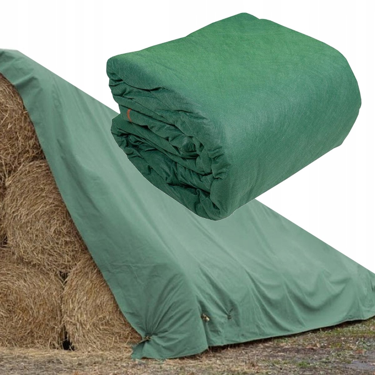 Beschermhoes voor strobalen, 140 g/m², 9,8 x 12,5m