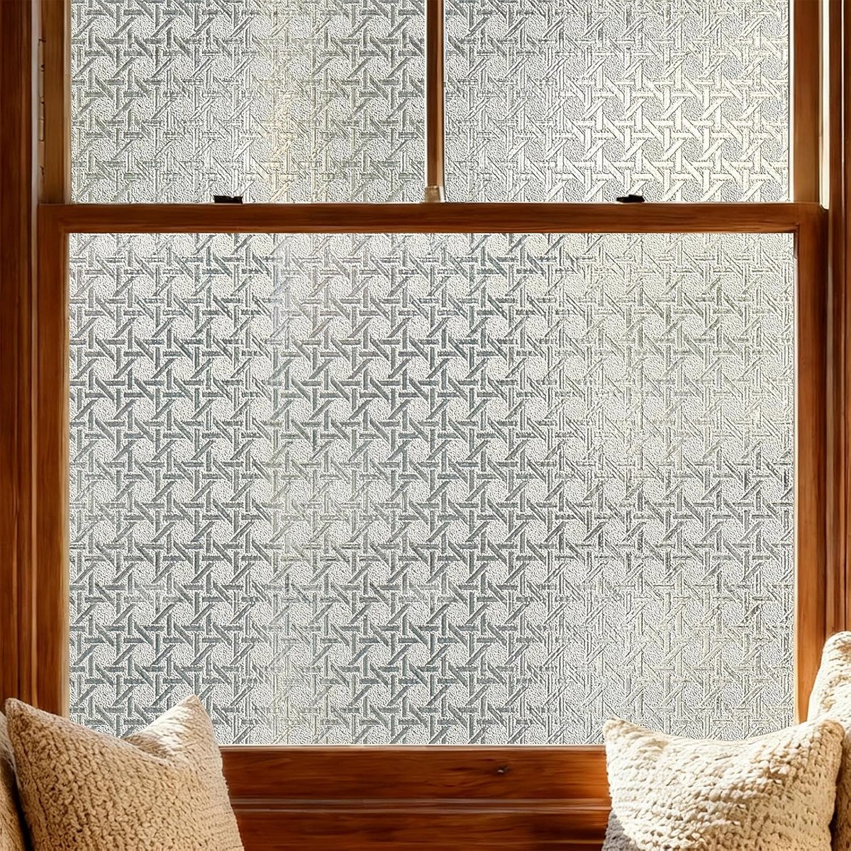 Raamfolie Opaque 44x120cm - Hexagonaal Stof - Privacybescherming - Ideaal voor Badkamer - ShopVlot