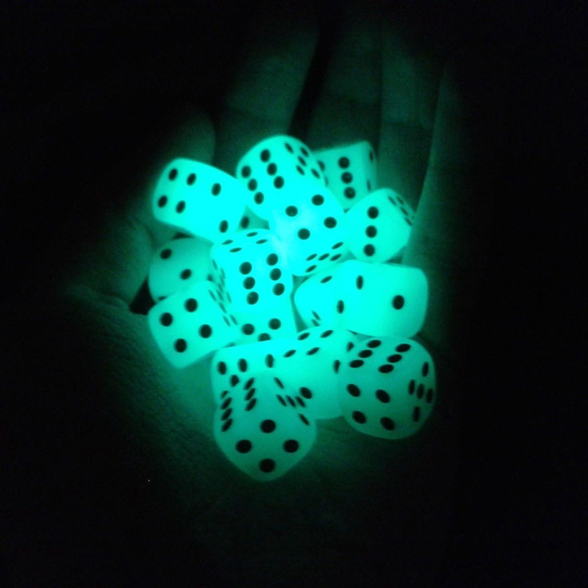 D6 dobbelstenen 14mm - Glow in the dark - Herbruikbaar - Perfect voor D&D - ShopVlot