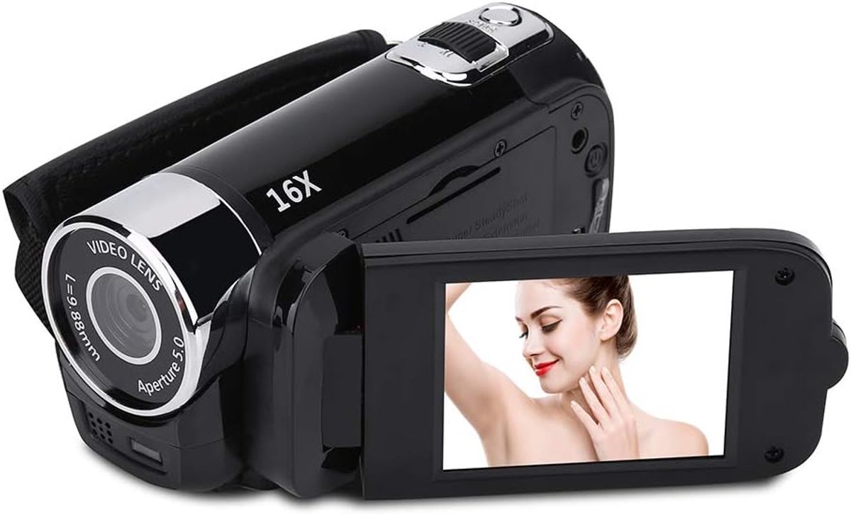 Digitale camcorder Full HD 16X - 270 graden draaibaar scherm - 2,7 inch display - ideaal voor thuisgebruik - ShopVlot
