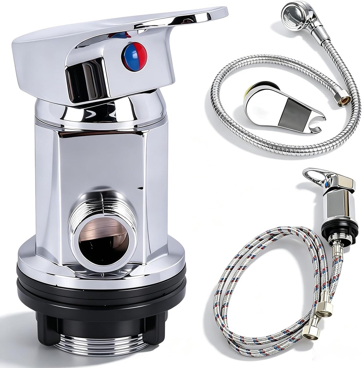 Kapper handdouche 1/2 inch - zinklegering - professionele sproeier - duurzaam voor dagelijks gebruik - SnelShoppen