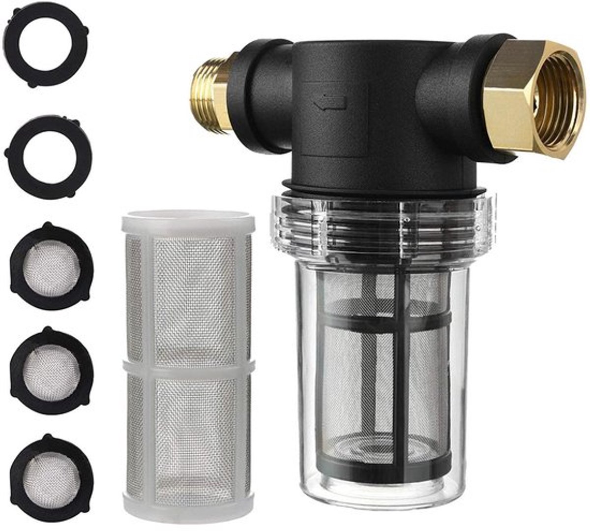 Heldere scherm cuvette ingebouwd waterfilter 40 mesh voor hogedrukreiniger tuin huis