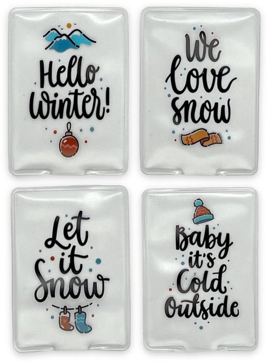 Set van 4 Handwarmers - Pocketwarmers - Herbruikbaar