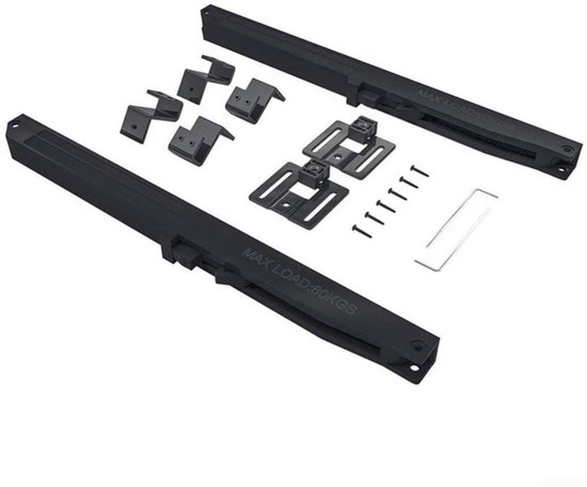 2Pcs Sliding Door Track Schuifdeur Hardware Kit, Schuifdeur Soft Close Mechanisme, Stop-No Punching Soft Close Mechanisme