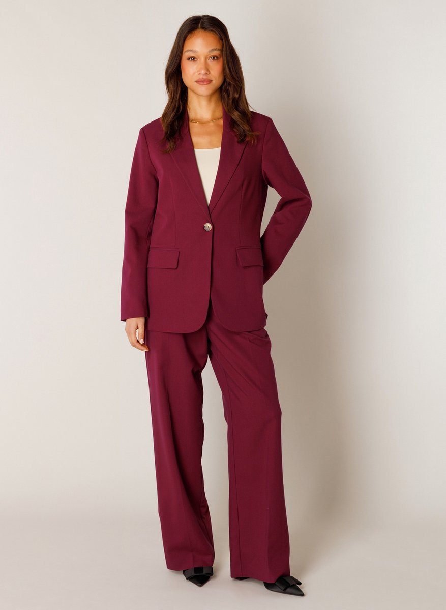BASE LEVEL Yella Blazers - Wine Red - maat 46