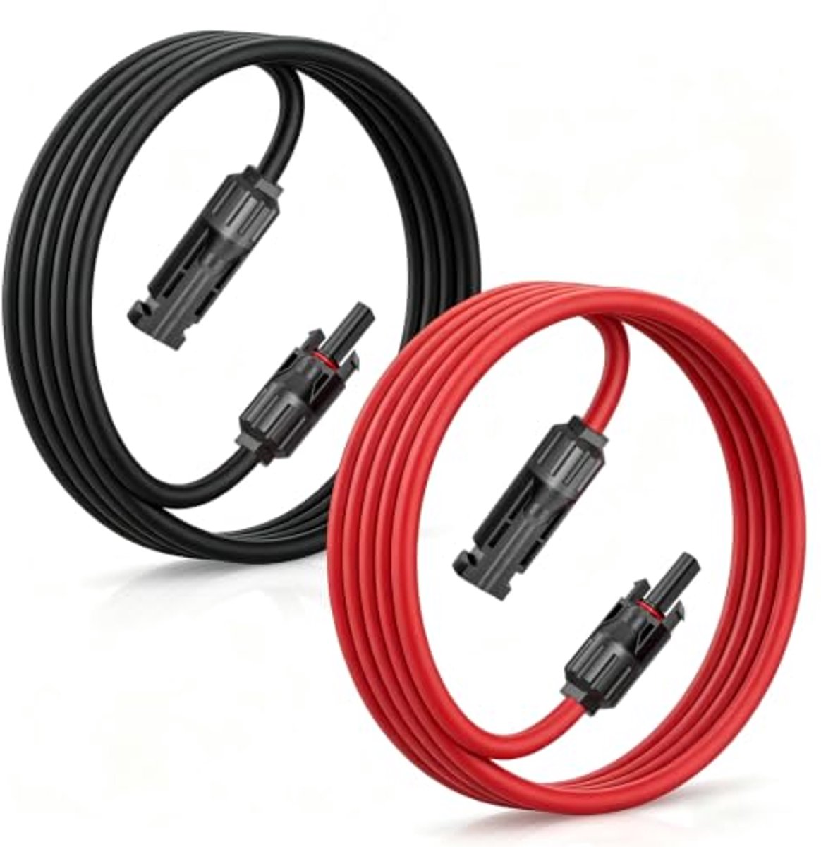 Zonnekabel verlenging 6 mm² - 15 m - rood/zwart - waterdicht voor zonnepanelen - ShopVlot